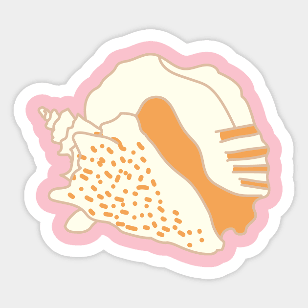 Conch Shell Sticker by courtneylgraben